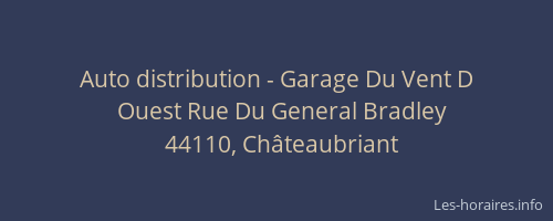 Auto distribution - Garage Du Vent D