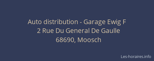 Auto distribution - Garage Ewig F