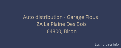 Auto distribution - Garage Flous