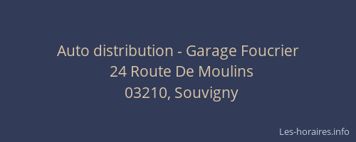 Auto distribution - Garage Foucrier