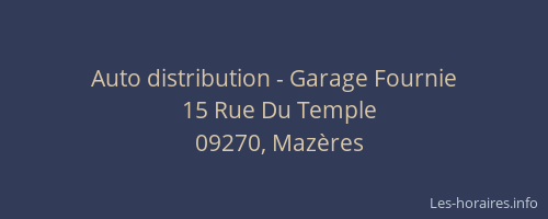 Auto distribution - Garage Fournie