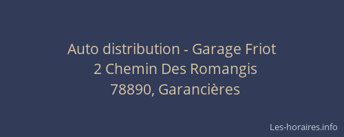Auto distribution - Garage Friot