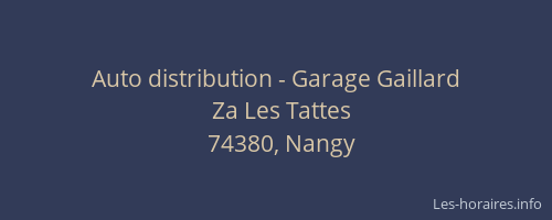 Auto distribution - Garage Gaillard