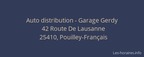 Auto distribution - Garage Gerdy