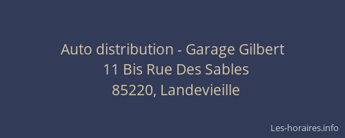 Auto distribution - Garage Gilbert