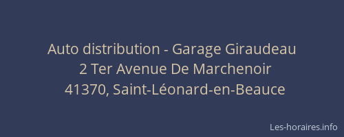 Auto distribution - Garage Giraudeau