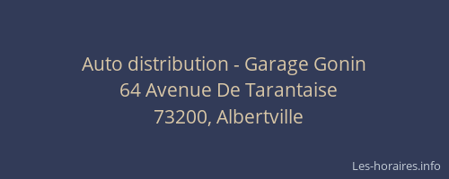 Auto distribution - Garage Gonin
