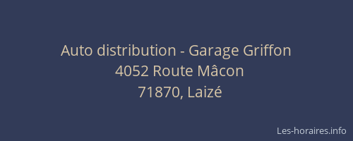 Auto distribution - Garage Griffon