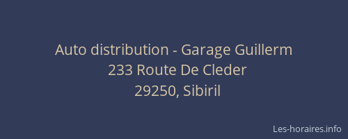 Auto distribution - Garage Guillerm