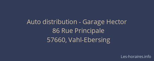 Auto distribution - Garage Hector