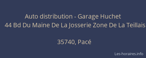 Auto distribution - Garage Huchet