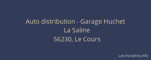 Auto distribution - Garage Huchet