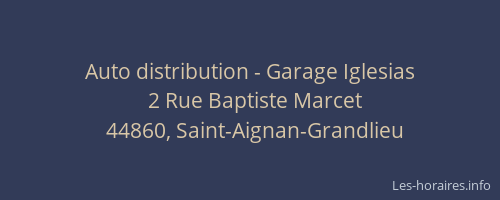 Auto distribution - Garage Iglesias
