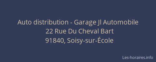 Auto distribution - Garage Jl Automobile
