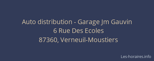 Auto distribution - Garage Jm Gauvin