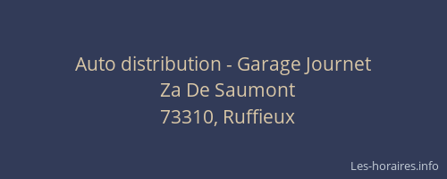 Auto distribution - Garage Journet