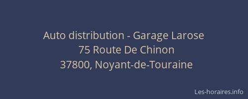 Auto distribution - Garage Larose