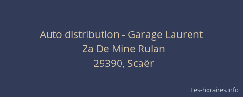 Auto distribution - Garage Laurent
