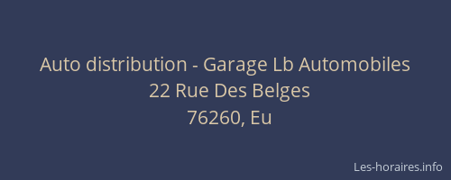 Auto distribution - Garage Lb Automobiles