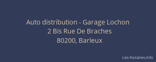 Auto distribution - Garage Lochon