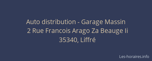 Auto distribution - Garage Massin