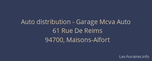 Auto distribution - Garage Mcva Auto