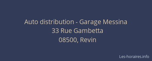 Auto distribution - Garage Messina