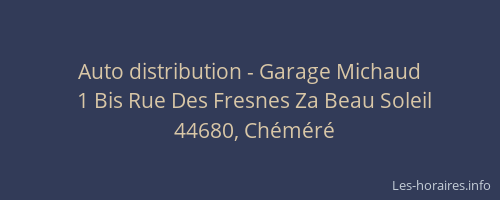 Auto distribution - Garage Michaud