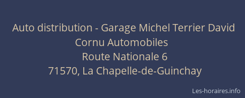 Auto distribution - Garage Michel Terrier David Cornu Automobiles