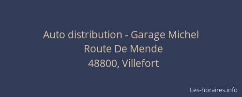 Auto distribution - Garage Michel