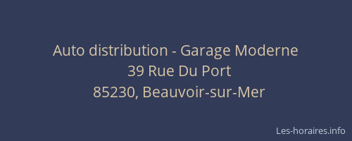 Auto distribution - Garage Moderne