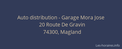 Auto distribution - Garage Mora Jose
