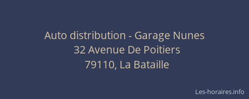 Auto distribution - Garage Nunes