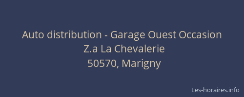 Auto distribution - Garage Ouest Occasion