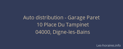 Auto distribution - Garage Paret