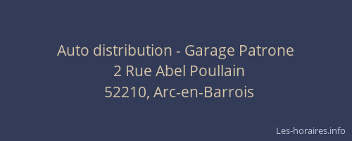 Auto distribution - Garage Patrone