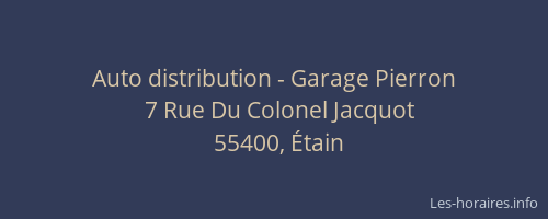 Auto distribution - Garage Pierron