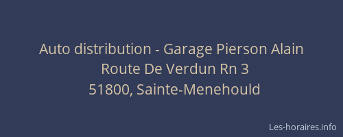 Auto distribution - Garage Pierson Alain