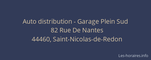Auto distribution - Garage Plein Sud