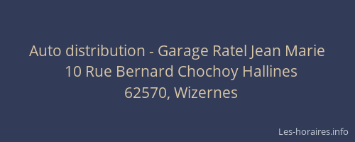 Auto distribution - Garage Ratel Jean Marie