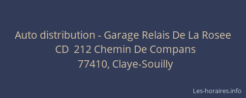 Auto distribution - Garage Relais De La Rosee