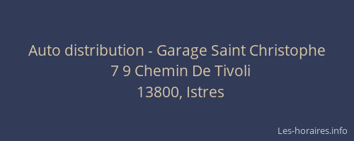 Auto distribution - Garage Saint Christophe
