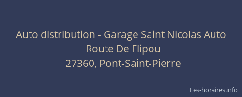 Auto distribution - Garage Saint Nicolas Auto