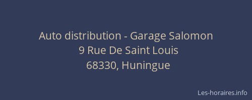 Auto distribution - Garage Salomon