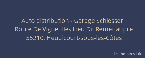 Auto distribution - Garage Schlesser