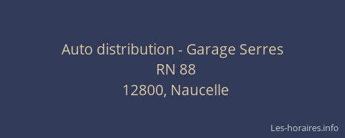 Auto distribution - Garage Serres