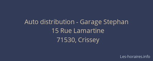 Auto distribution - Garage Stephan