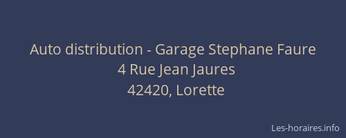 Auto distribution - Garage Stephane Faure