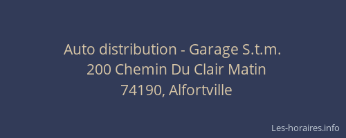 Auto distribution - Garage S.t.m.