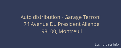 Auto distribution - Garage Terroni